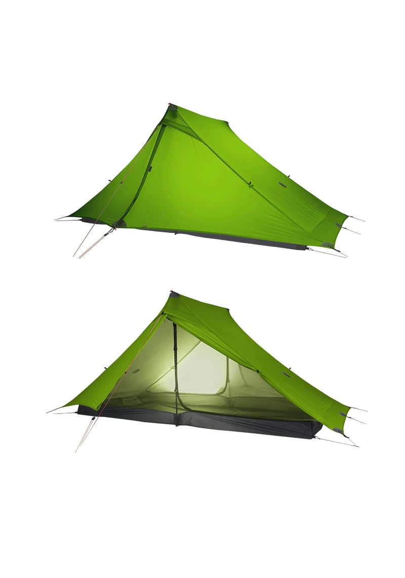 Cheap Goat Tents 3F UL GEAR LanShan 2 pro 2 Person Outdoor Ultralight Camping Tent 3 Season Professional 20D Nylon Both Sides Silicon Tent Tents 